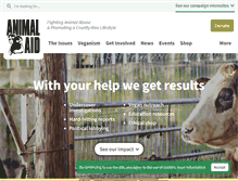 Tablet Screenshot of animalaid.org.uk